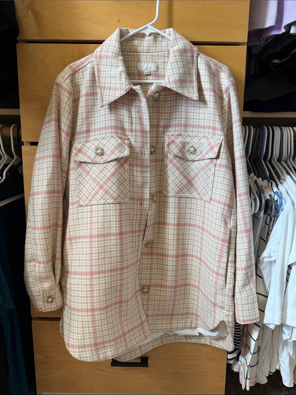 LOFT pea coat shacket, medium